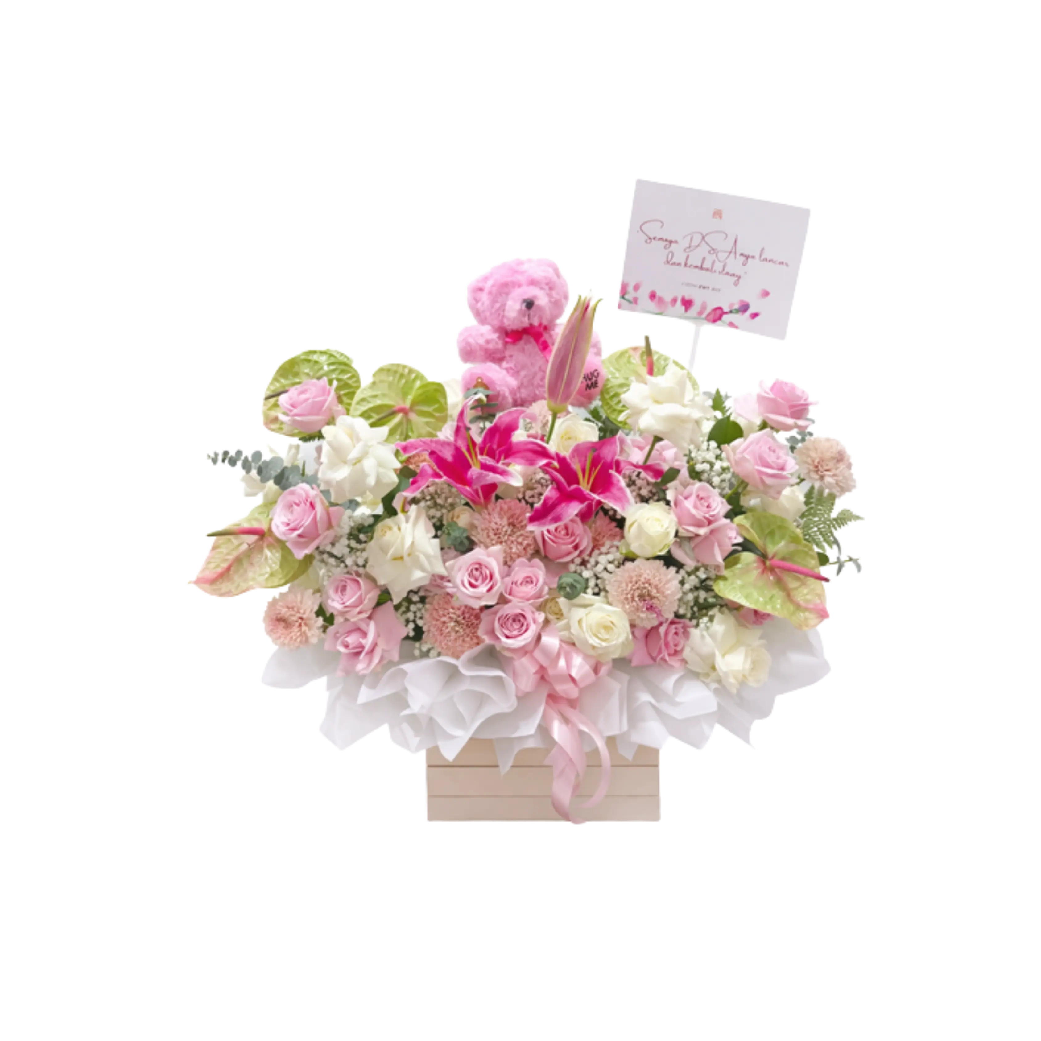 Flower Box Lily Putih — Lunox Florist