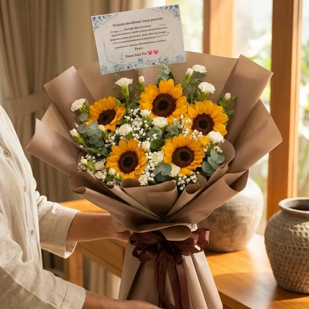 Buket Bunga Matahari Cokelat — varian ke-2 dari Lunox Florist