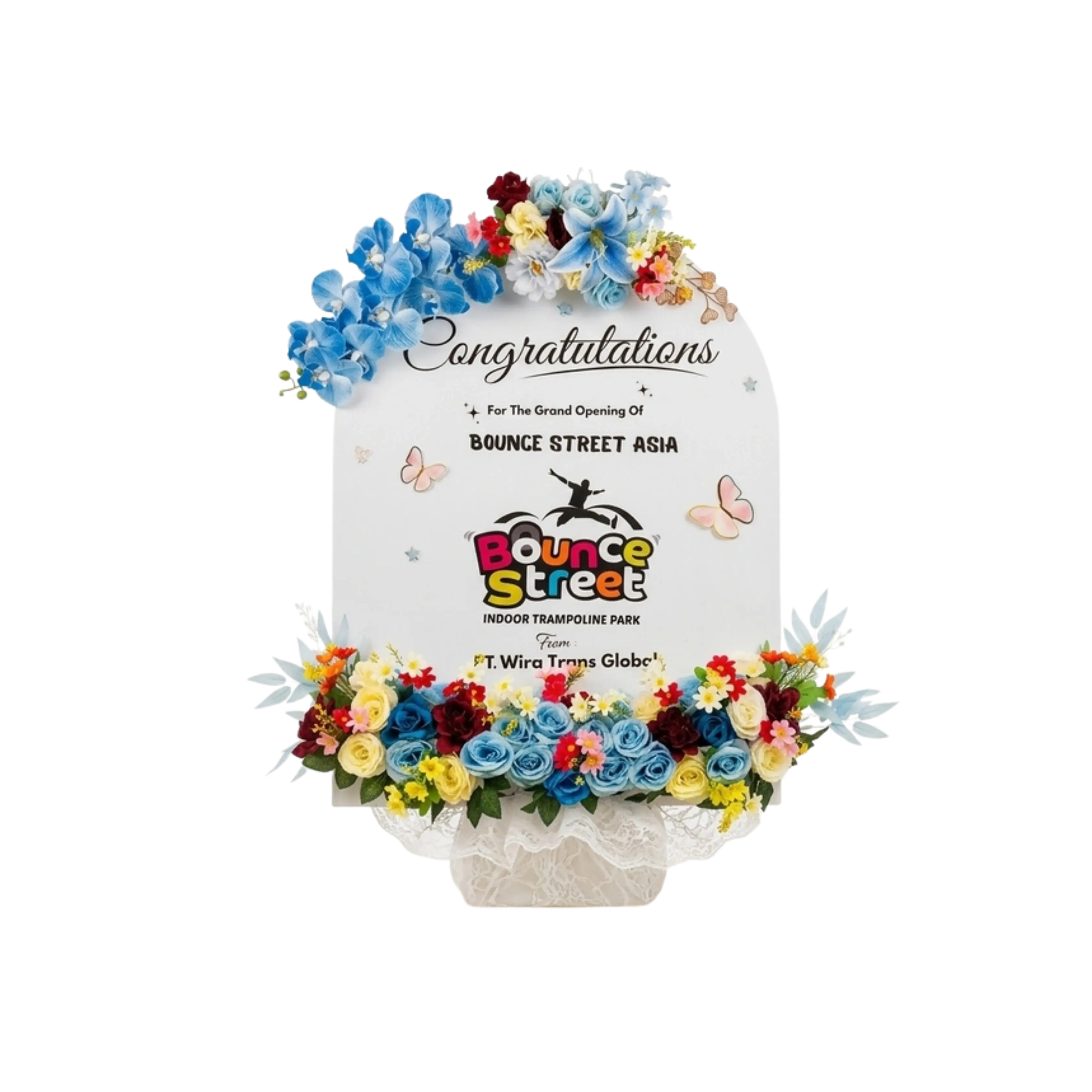Papan Bunga Putih Suci — Lunox Florist