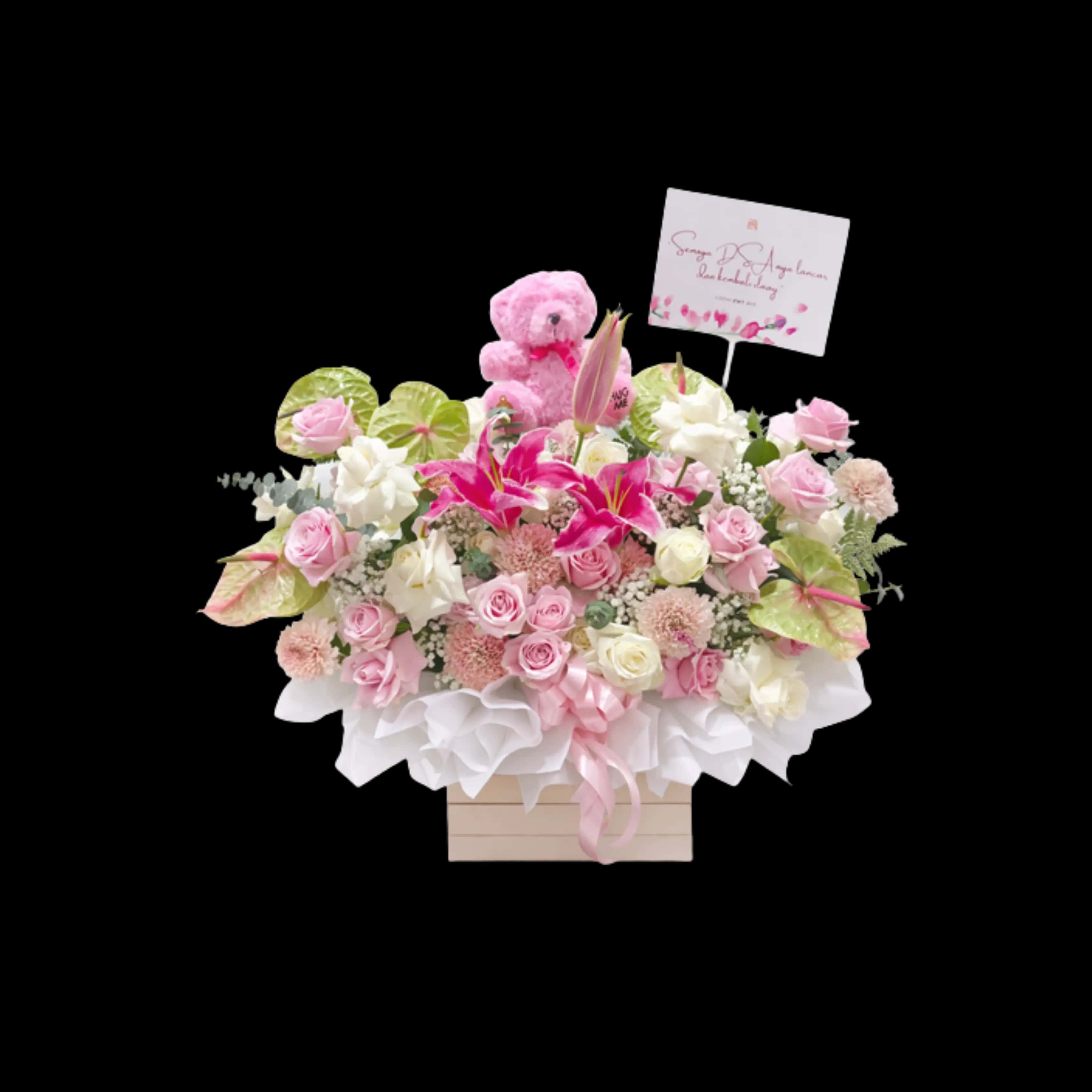 Flower Box Lily Putih — Lunox Florist