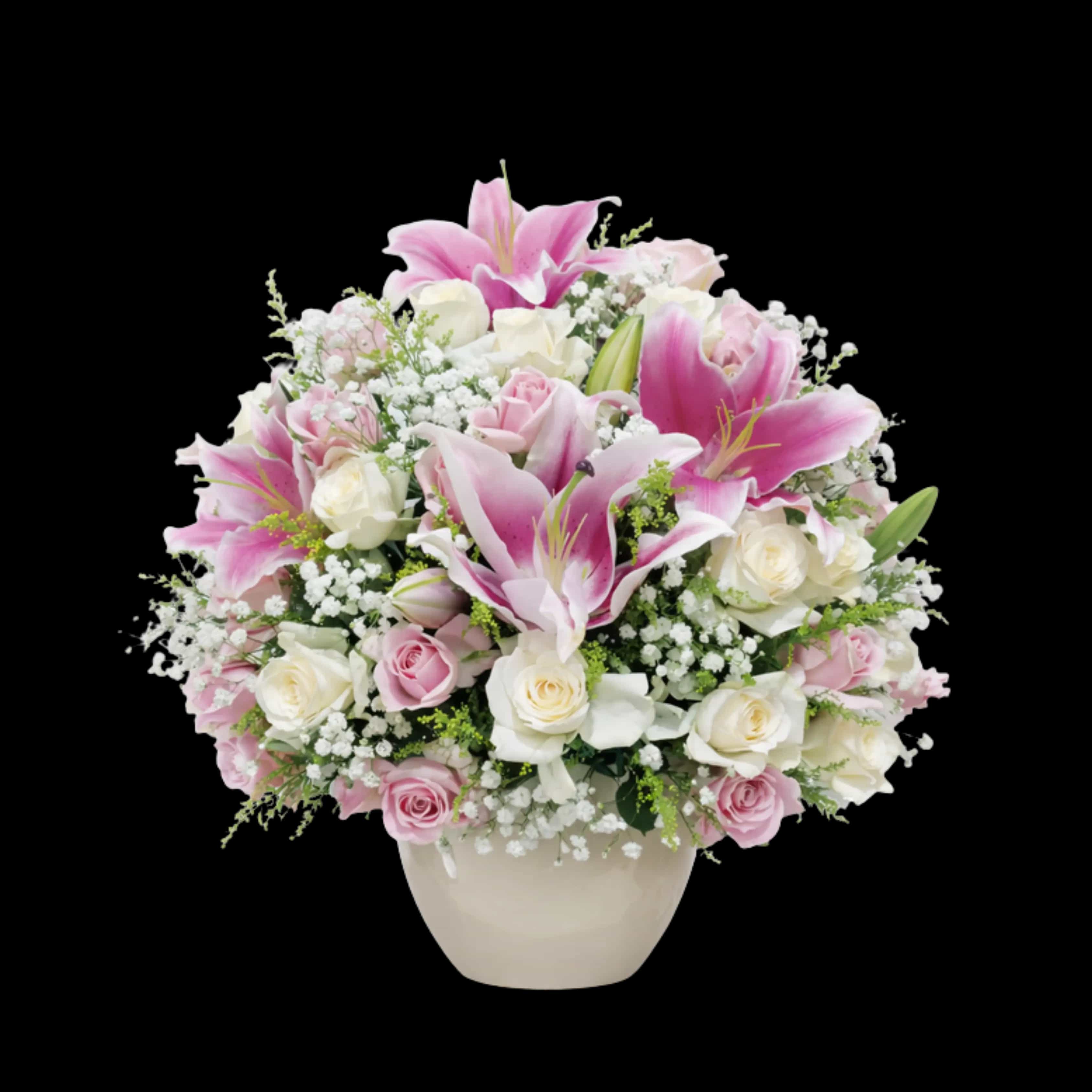 Flower Box Elegant Pink — Lunox Florist