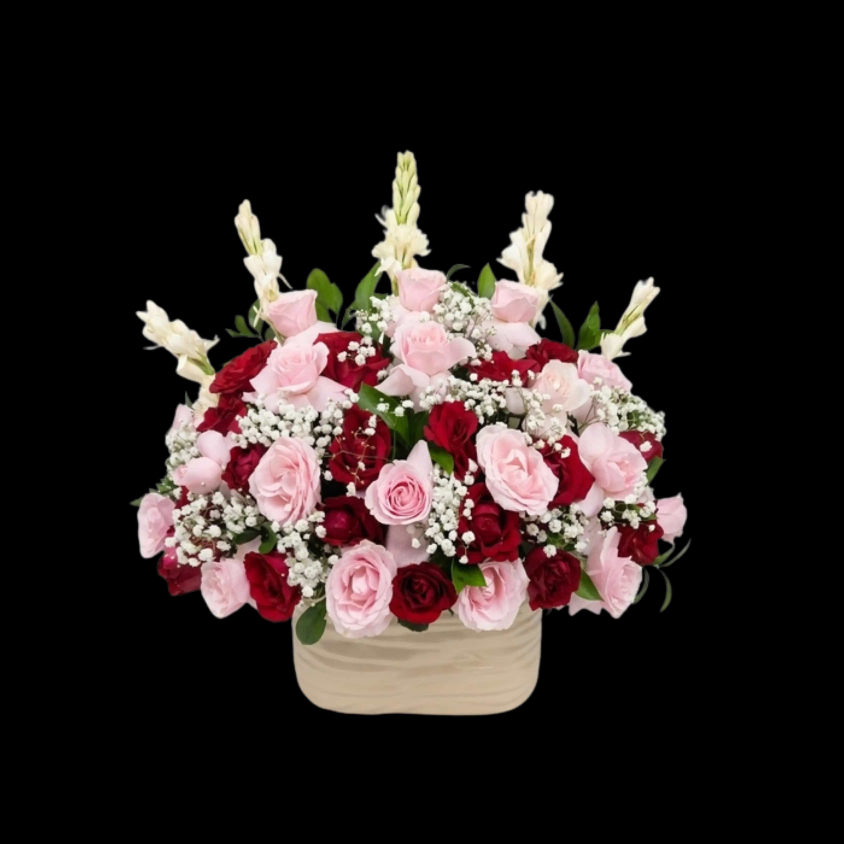 Flower Box Mawar Merah — Lunox Florist