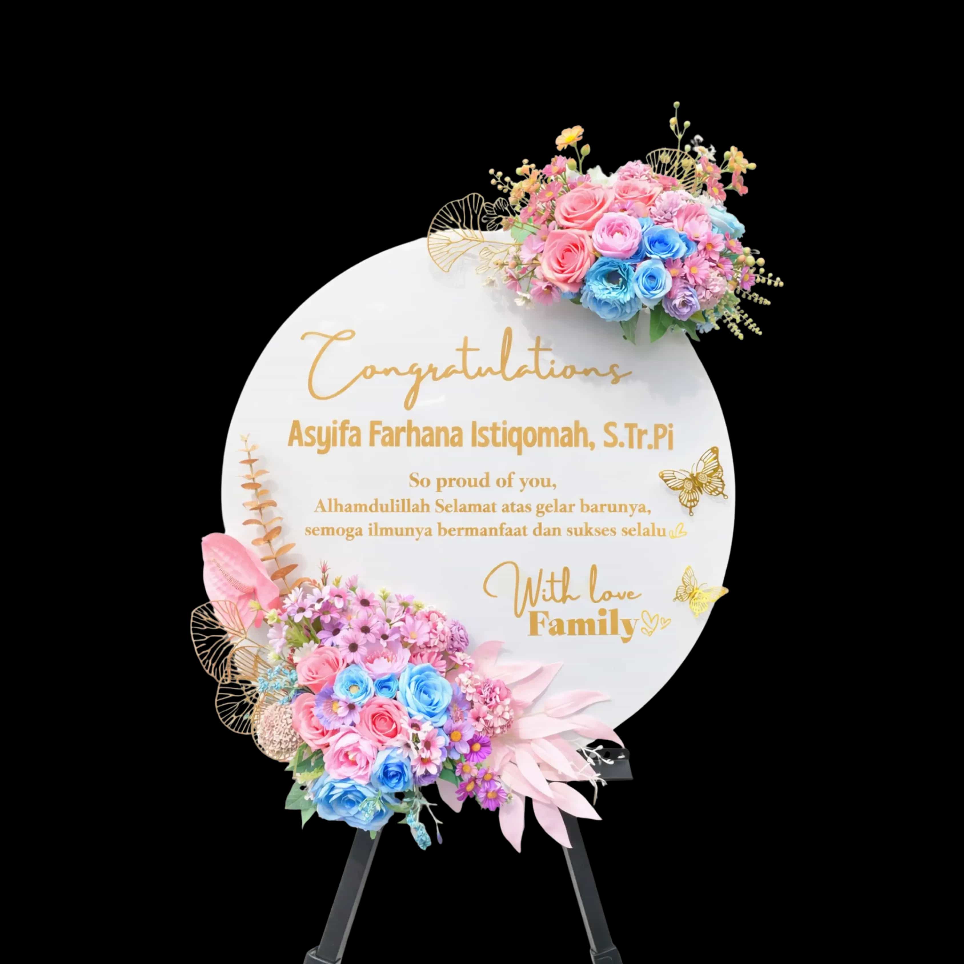 Papan Bunga Simpati Mendalam — Lunox Florist