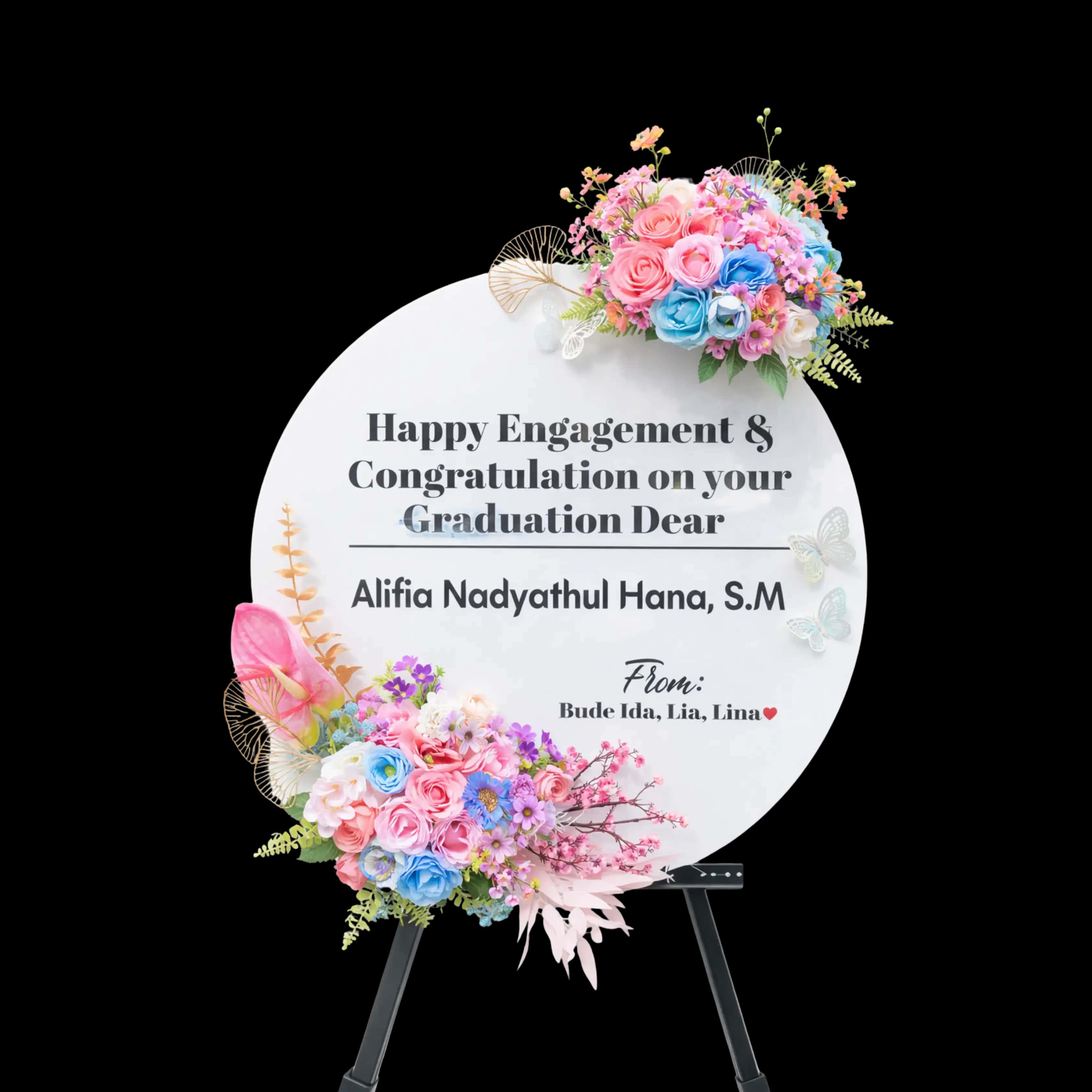 Papan Bunga Duka Premium — Lunox Florist